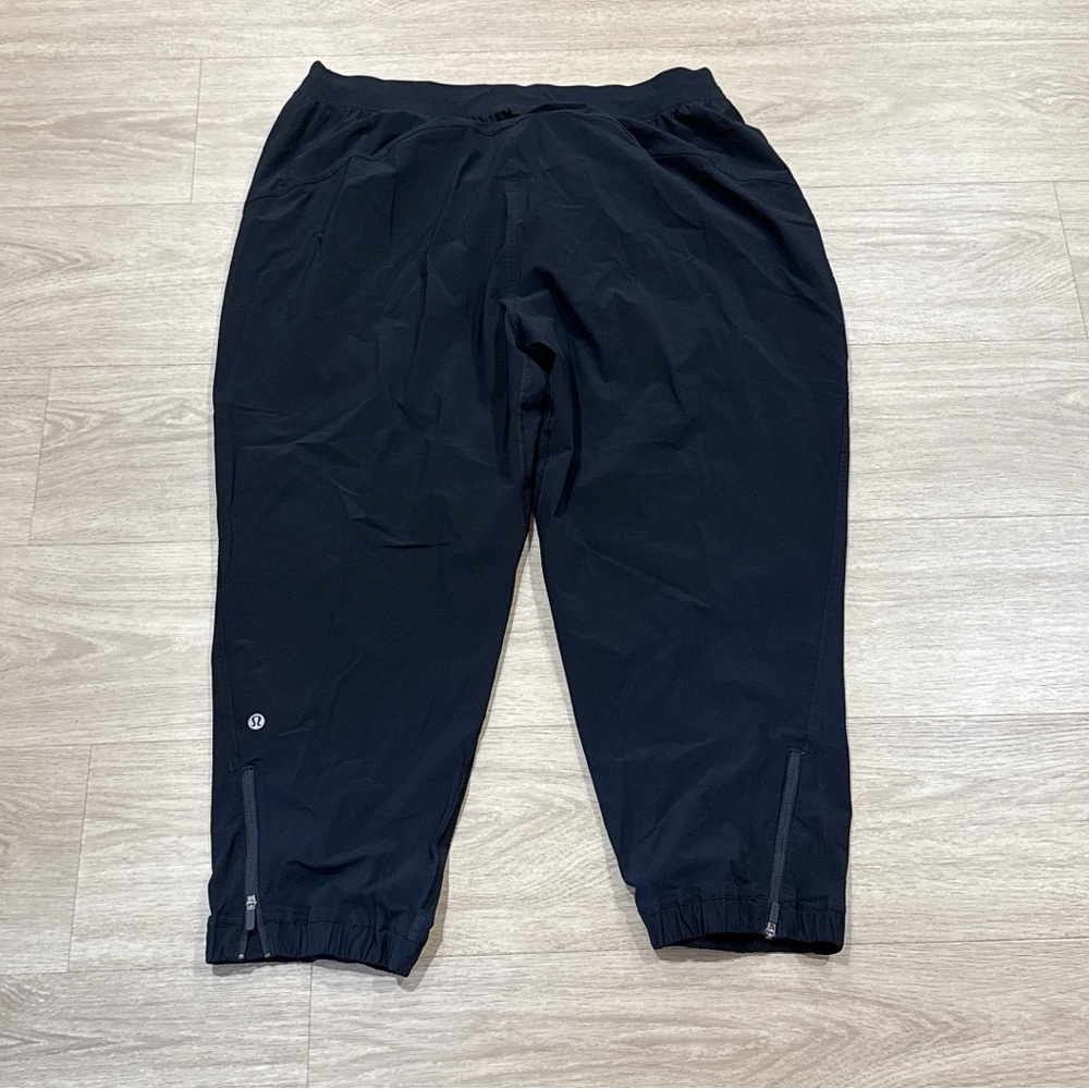 Lululemon Athletica Black Track Pants with Tapered Fit 12
